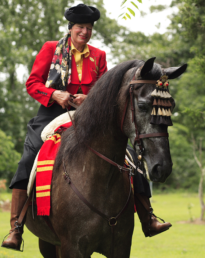 Dottie Elfers and Viento in Native Tack